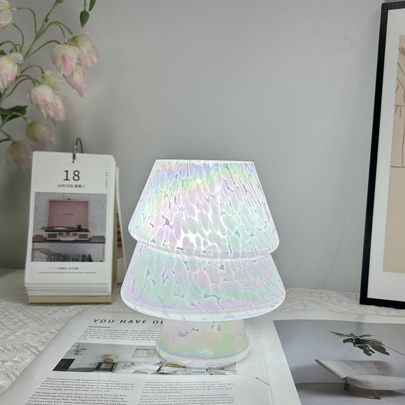 Colorful Christmas Tree Glass Table Lamp