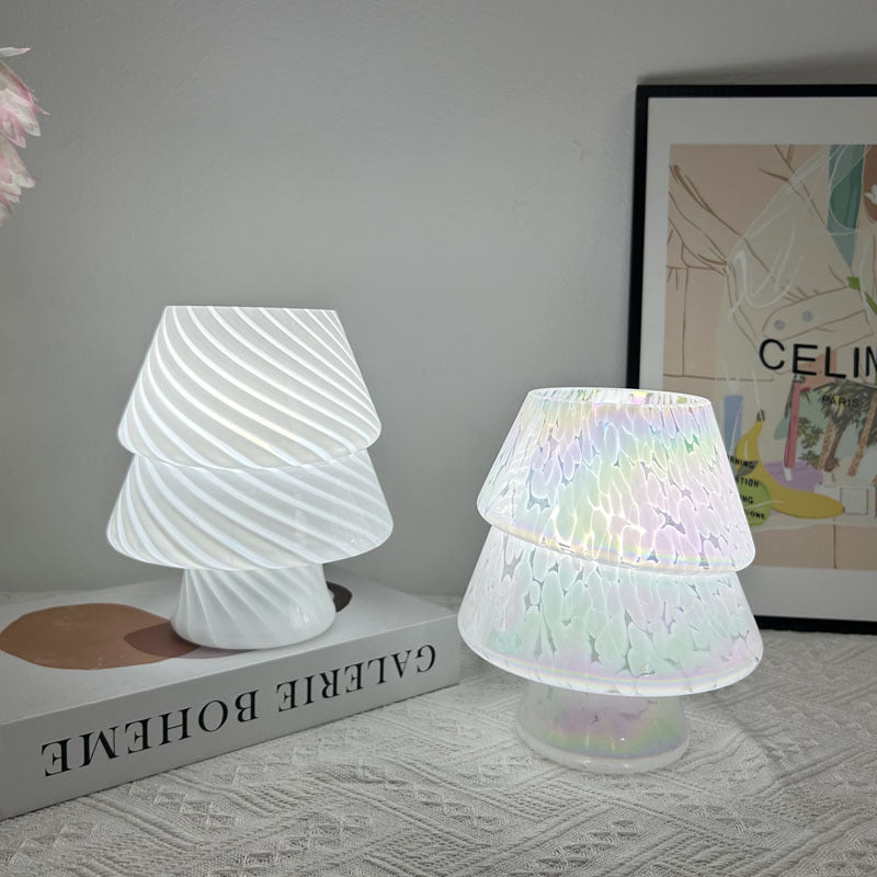 Colorful Christmas Tree Glass Table Lamp