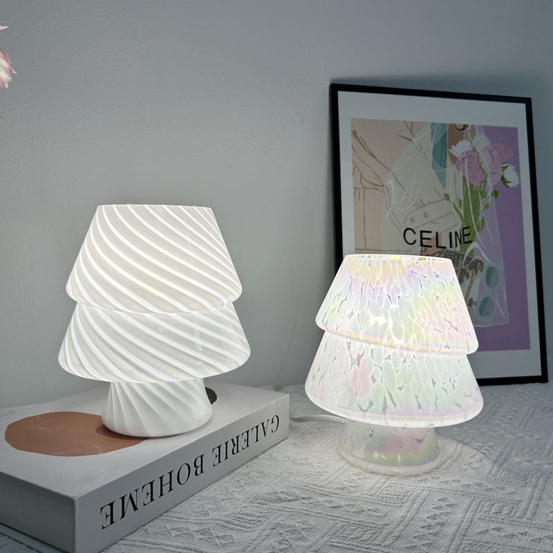 Colorful Christmas Tree Glass Table Lamp