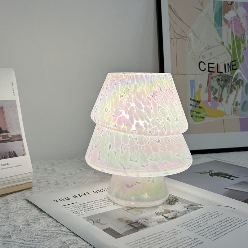 Colorful Christmas Tree Glass Table Lamp