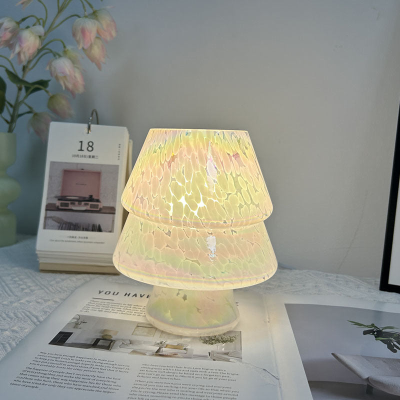 Colorful Christmas Tree Glass Table Lamp