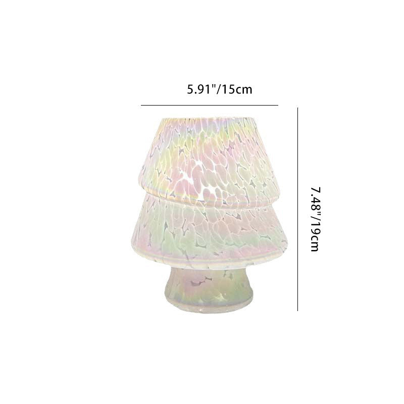 Colorful Christmas Tree Glass Table Lamp