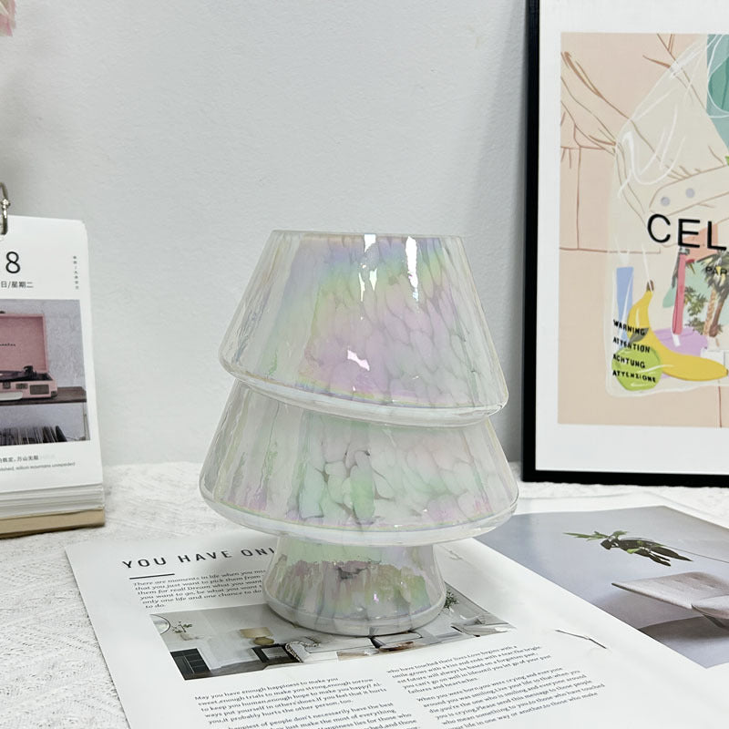 Colorful Christmas Tree Glass Table Lamp