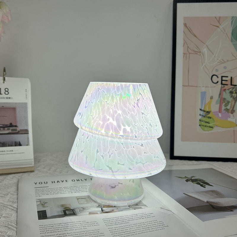Colorful Christmas Tree Glass Table Lamp