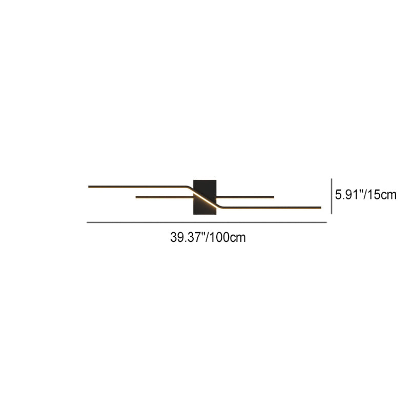 Linear Parallel Cross Iron Wall Lamp
