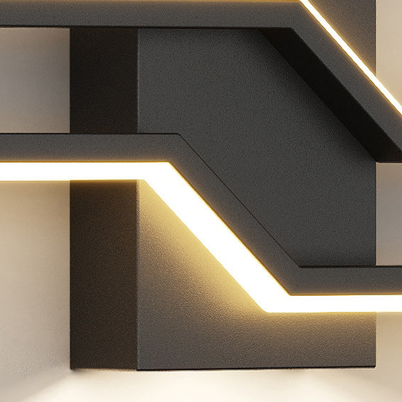 Linear Parallel Cross Iron Wall Lamp