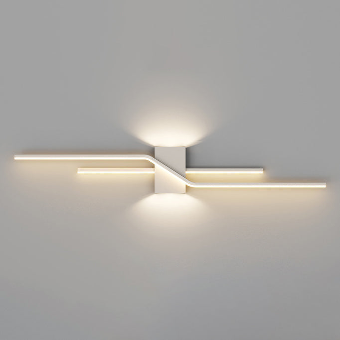 Linear Parallel Cross Iron Wall Lamp
