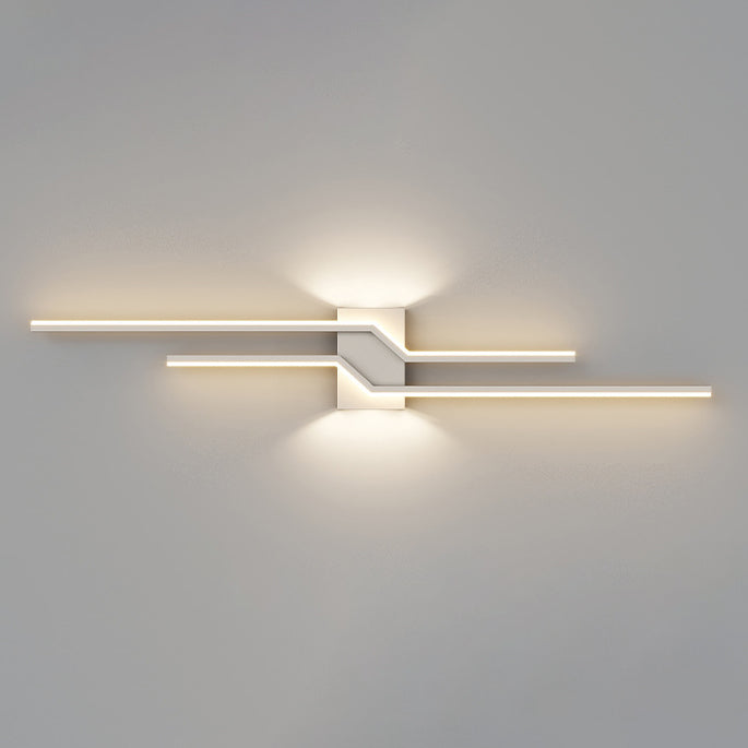 Linear Parallel Cross Iron Wall Lamp