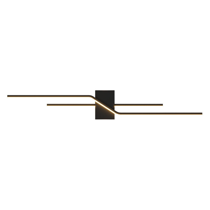 Linear Parallel Cross Iron Wall Lamp