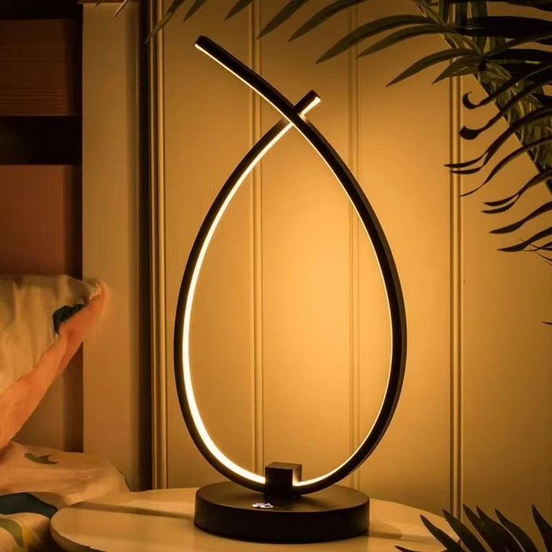 Water Drops Spiral Aluminum Table Lamp