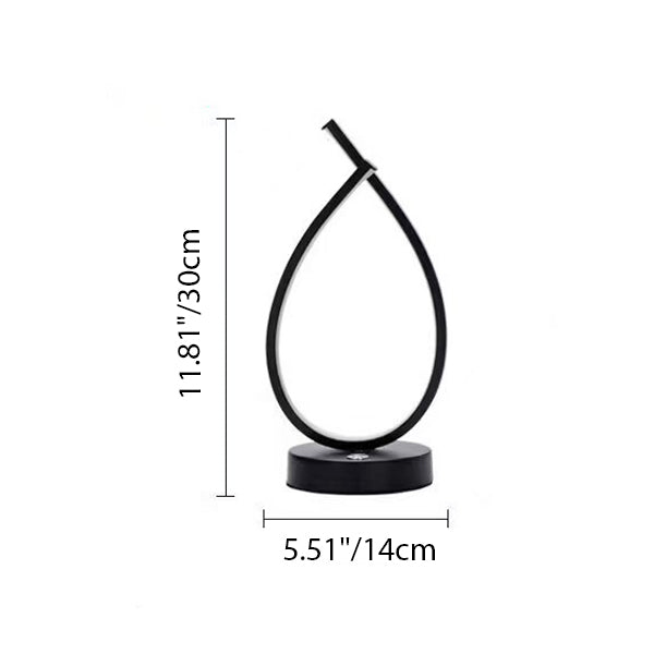 Water Drops Spiral Aluminum Table Lamp
