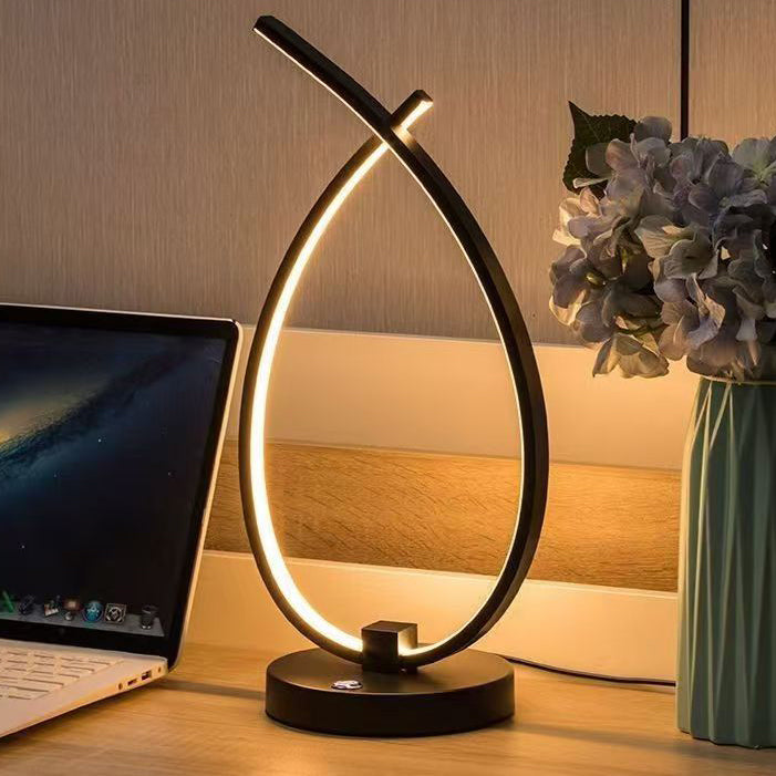 Water Drops Spiral Aluminum Table Lamp