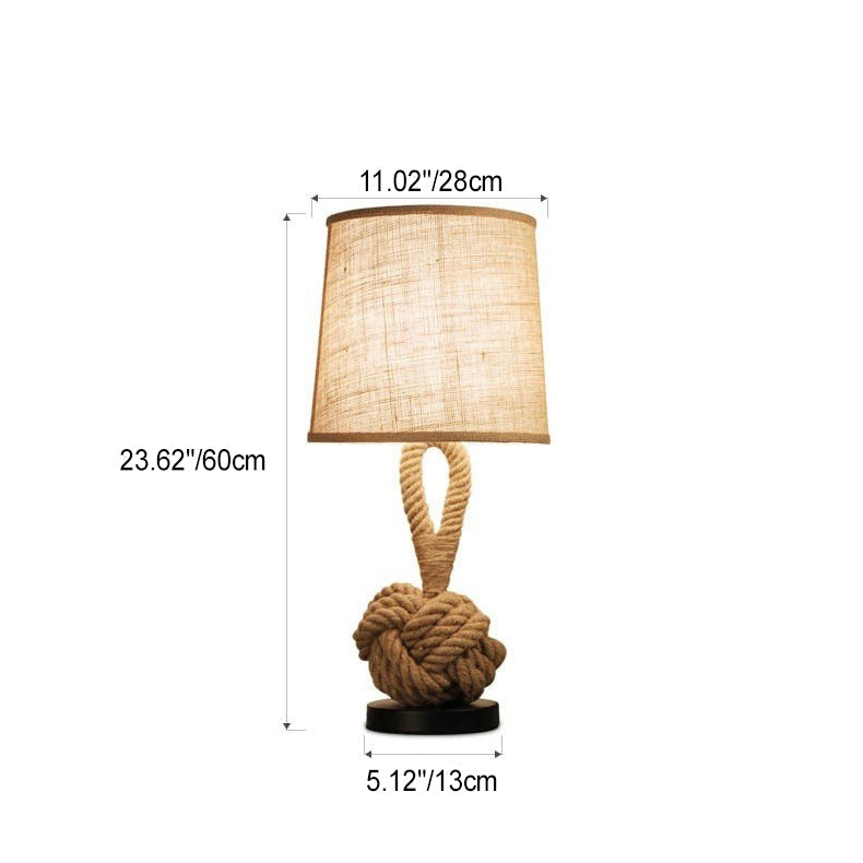 Nautical Twisted Rope Knot Table Lamp