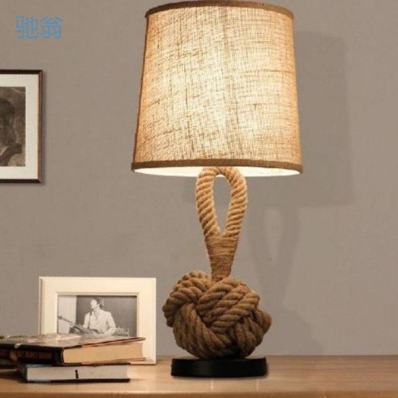Nautical Twisted Rope Knot Table Lamp