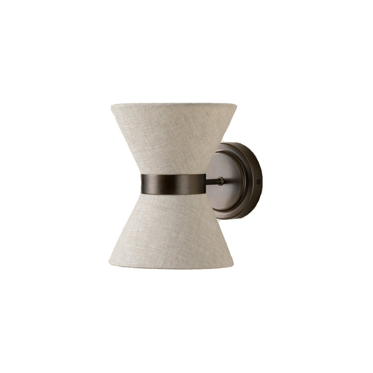 Hourglass Shape Fabric Iron 2-Light Wall Lamp