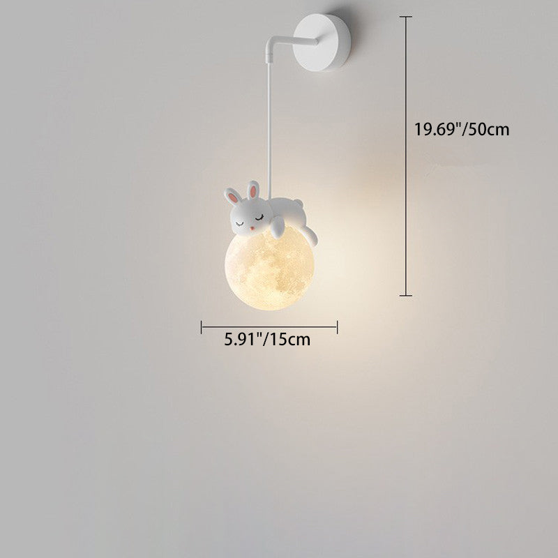 Kids Rabbit Bear Animal Wall Lamp