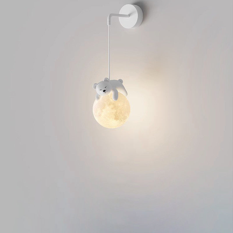 Kids Rabbit Bear Animal Wall Lamp