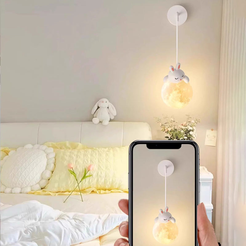 Kids Rabbit Bear Animal Wall Lamp