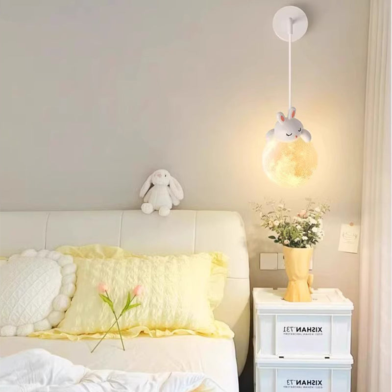 Kids Rabbit Bear Animal Wall Lamp