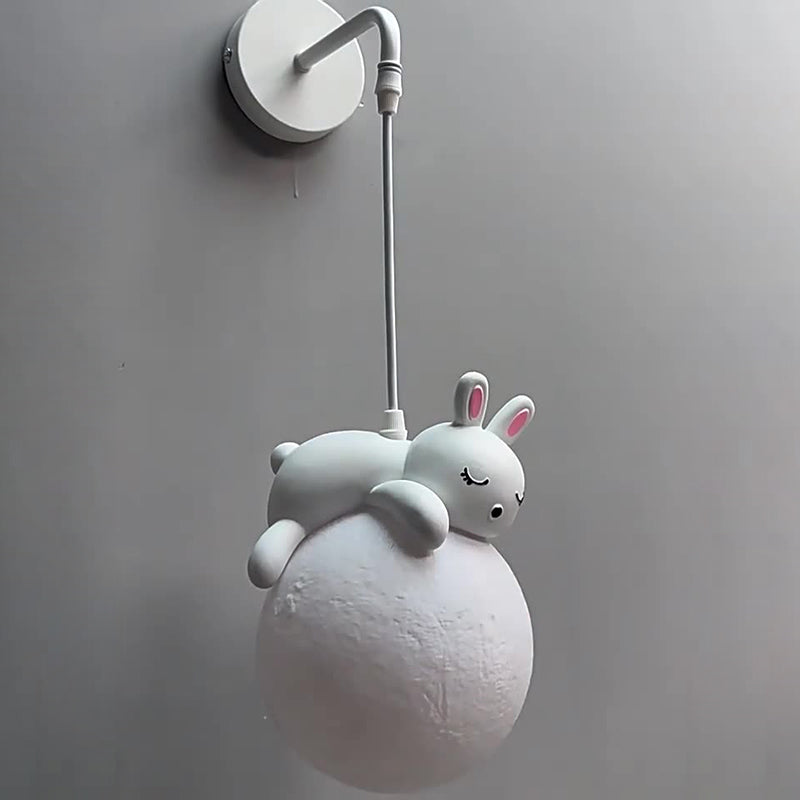 Kids Rabbit Bear Animal Wall Lamp
