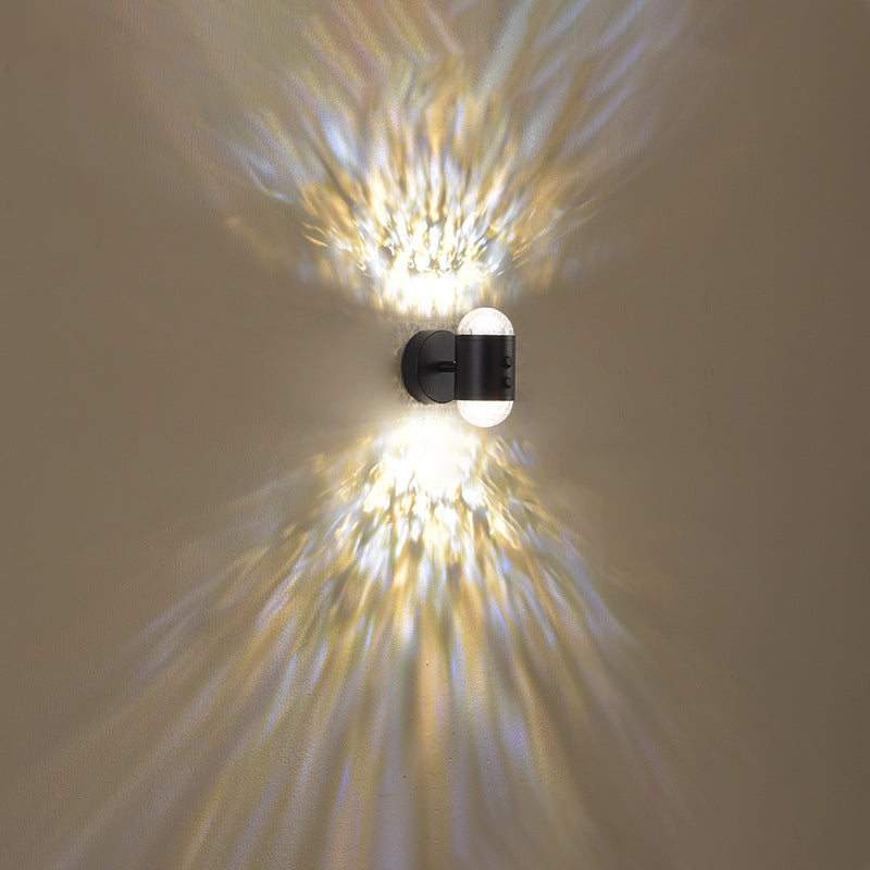 Cylinder Sunrise Sunset Iron Wall Lamp
