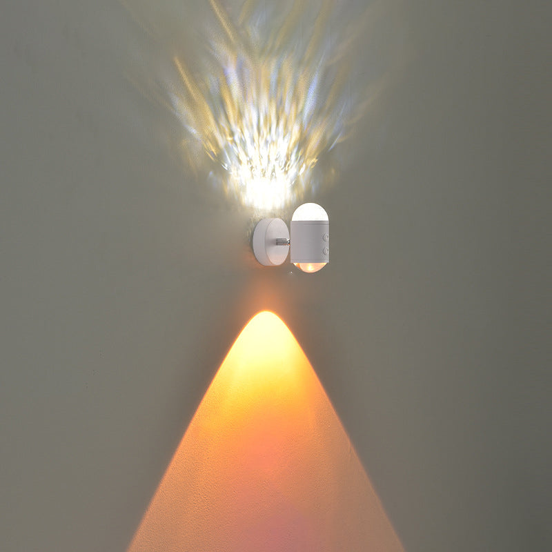 Cylinder Sunrise Sunset Iron Wall Lamp