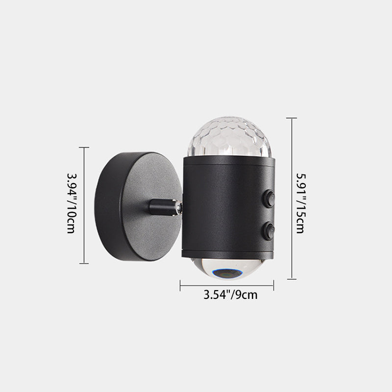 Cylinder Sunrise Sunset Iron Wall Lamp