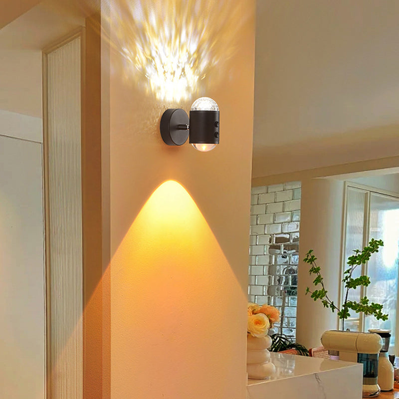 Cylinder Sunrise Sunset Iron Wall Lamp