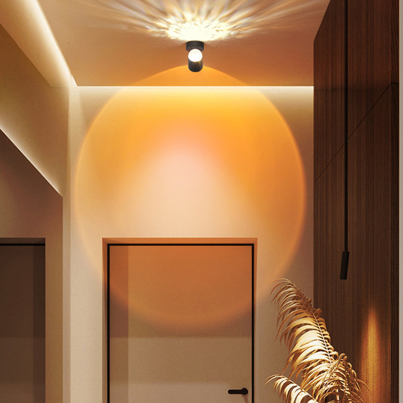 Cylinder Sunrise Sunset Iron Wall Lamp