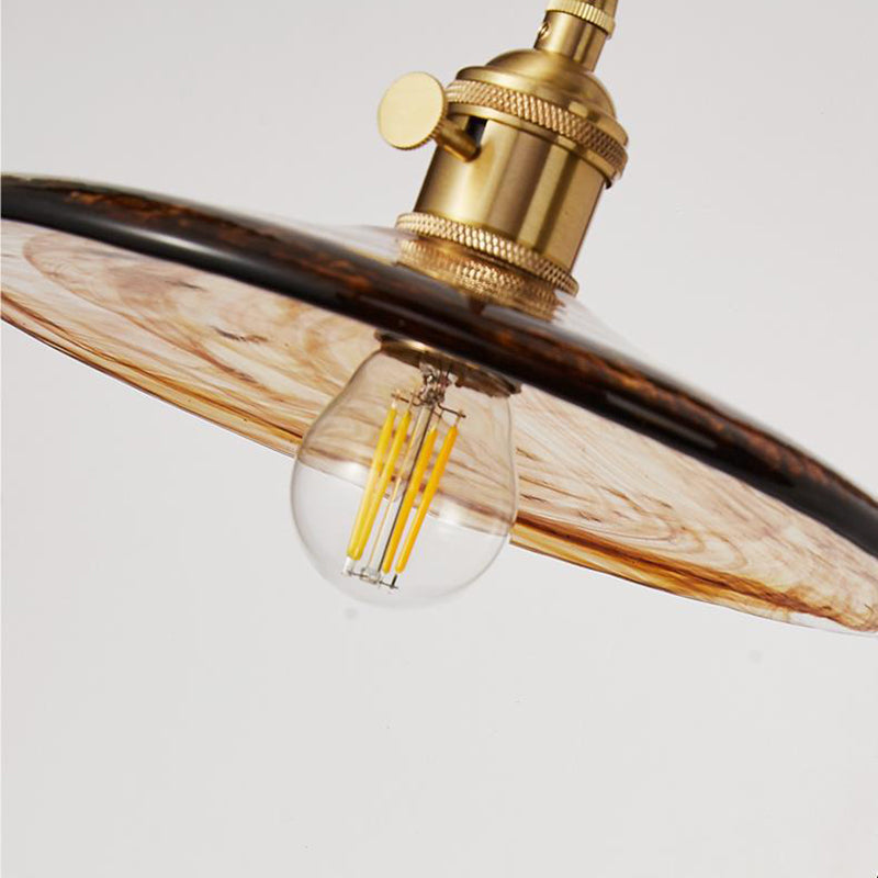 Walnut Wood Glass Ceramic Wall Lamp