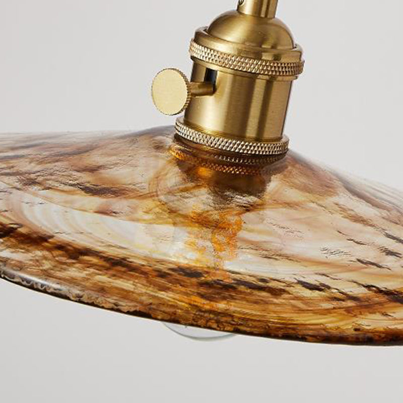 Walnut Wood Glass Ceramic Wall Lamp