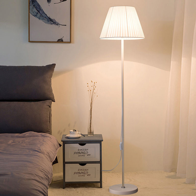 Drum Pleated Shape Iron Floor Lamp
