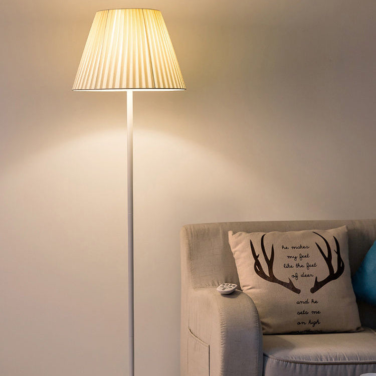 Drum Pleated Shape Iron Floor Lamp