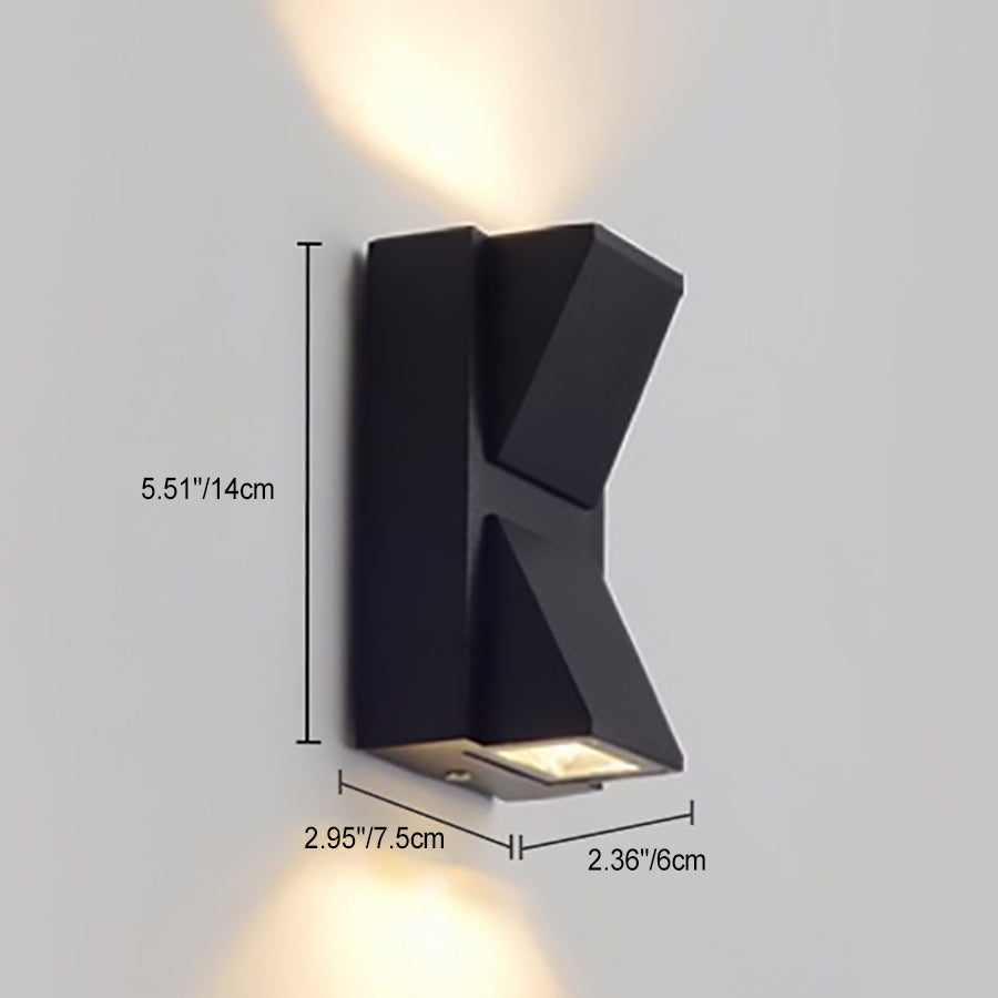 Up Down Geometric Square Outdoor Light