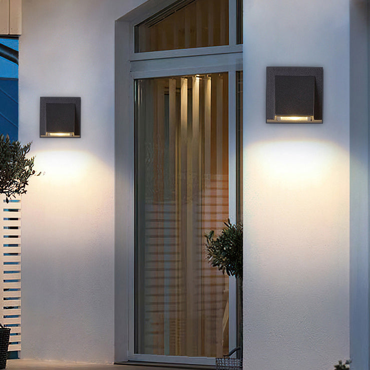 Up Down Geometric Square Outdoor Light