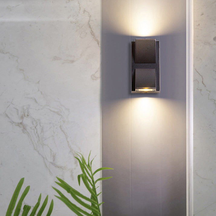 Up Down Geometric Square Outdoor Light