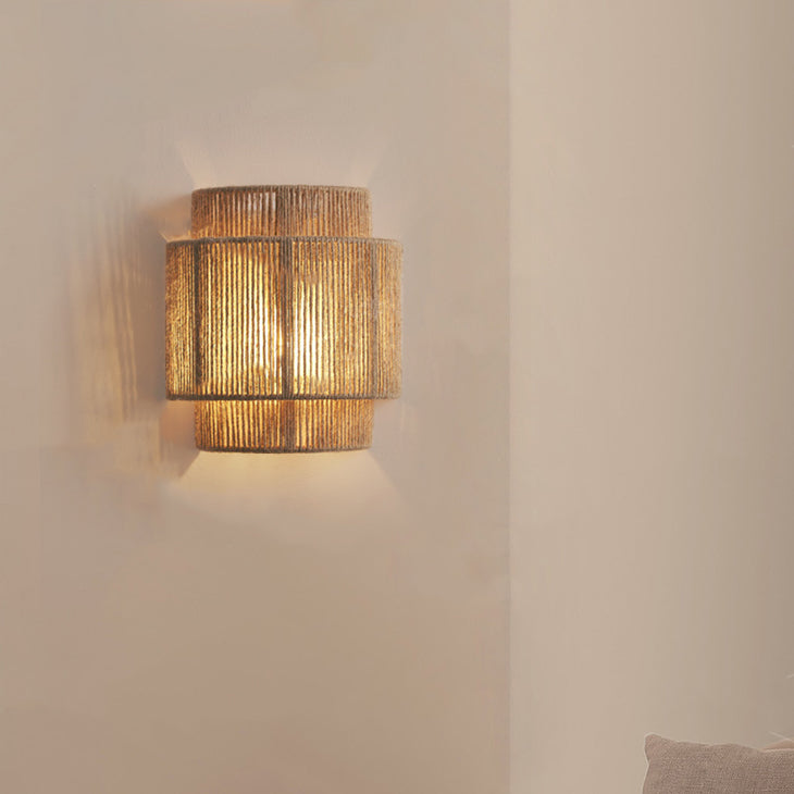 Iron Hemp Rope Half Wall Lamp