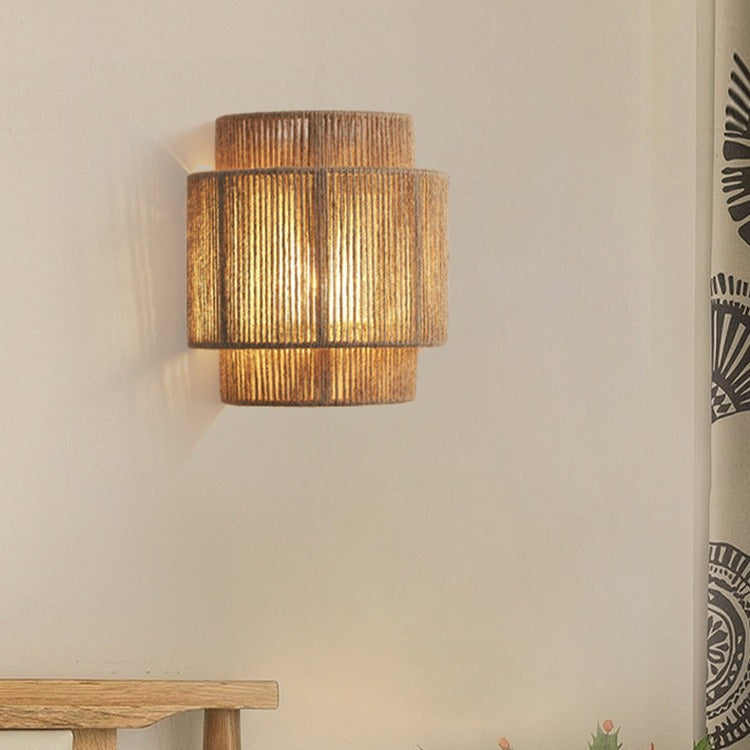 Iron Hemp Rope Half Wall Lamp