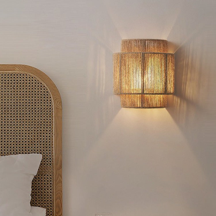 Iron Hemp Rope Half Wall Lamp