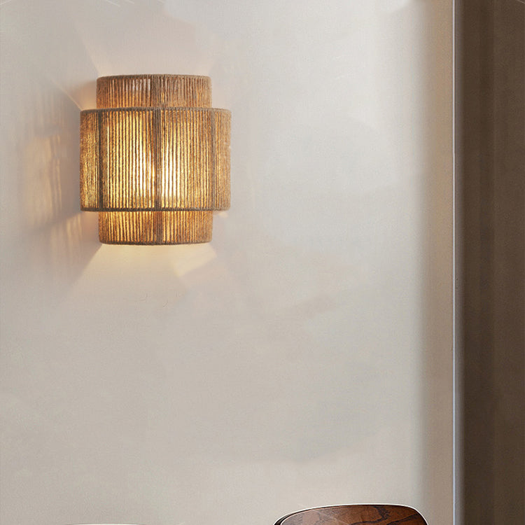Iron Hemp Rope Half Wall Lamp