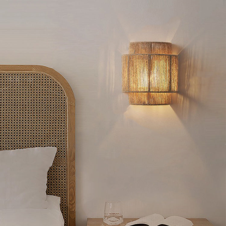 Iron Hemp Rope Half Wall Lamp