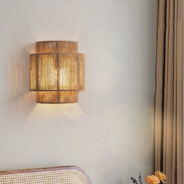 Iron Hemp Rope Half Wall Lamp