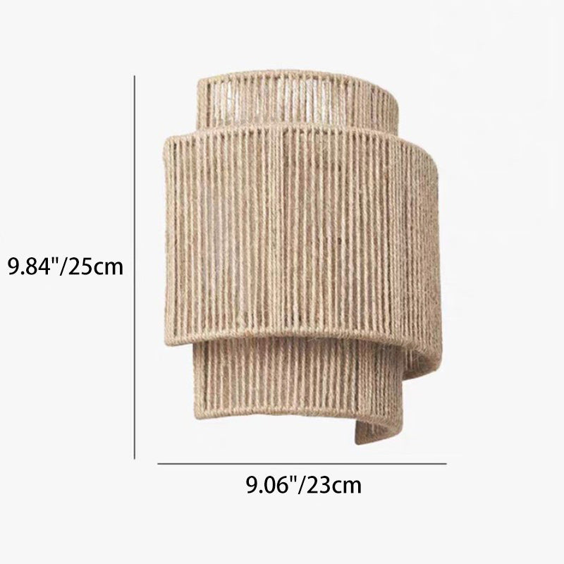 Iron Hemp Rope Half Wall Lamp