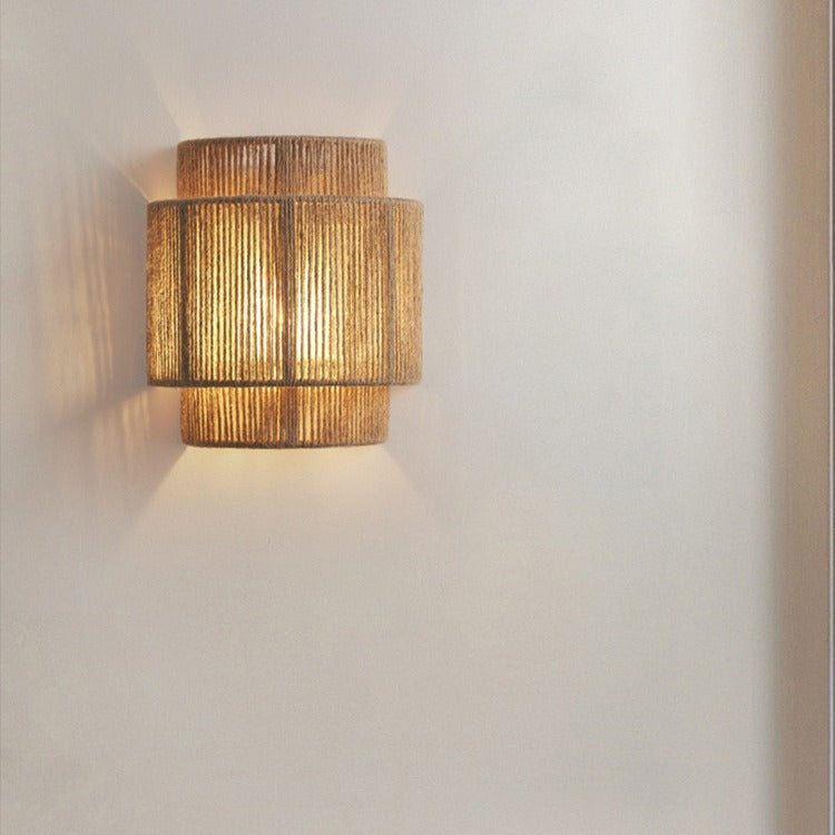 Iron Hemp Rope Half Wall Lamp