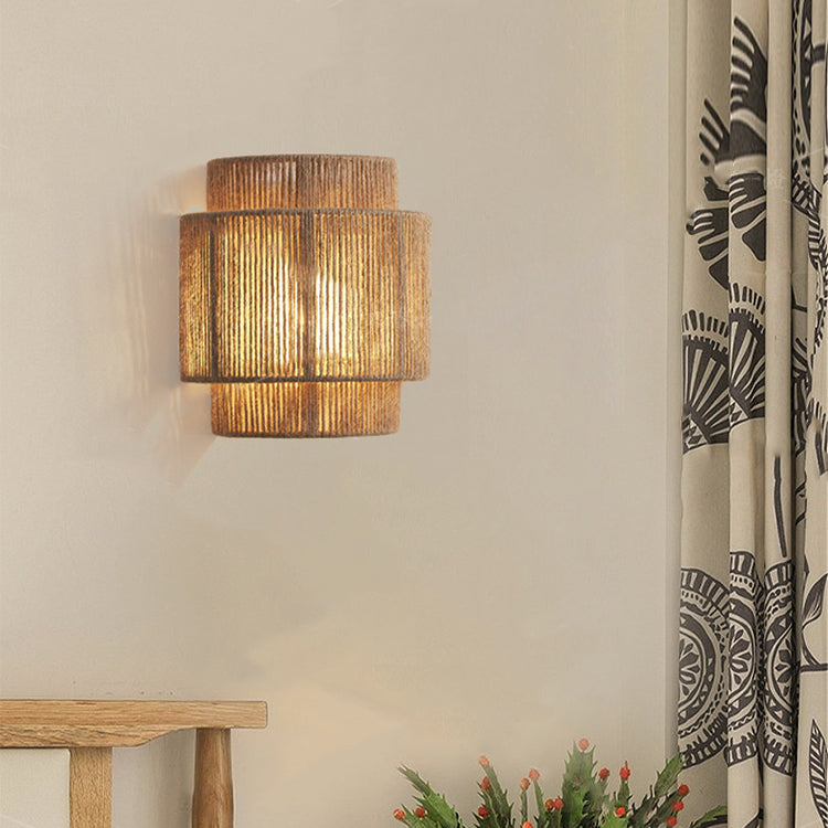 Iron Hemp Rope Half Wall Lamp