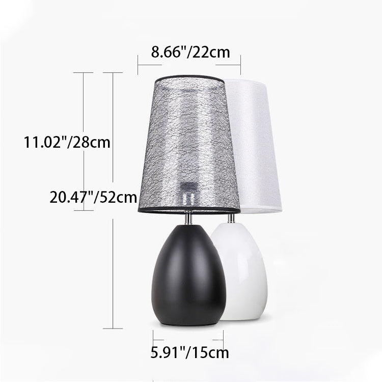 Trapezoidal Crack Fabric Iron Table Lamp