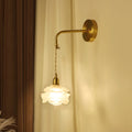 Rose Glass Brass Living Wall Lamp