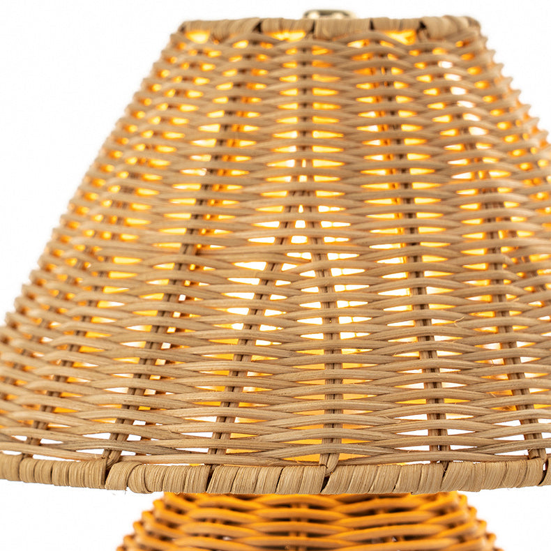 Ball Cone Shape Bamboo Table Lamp