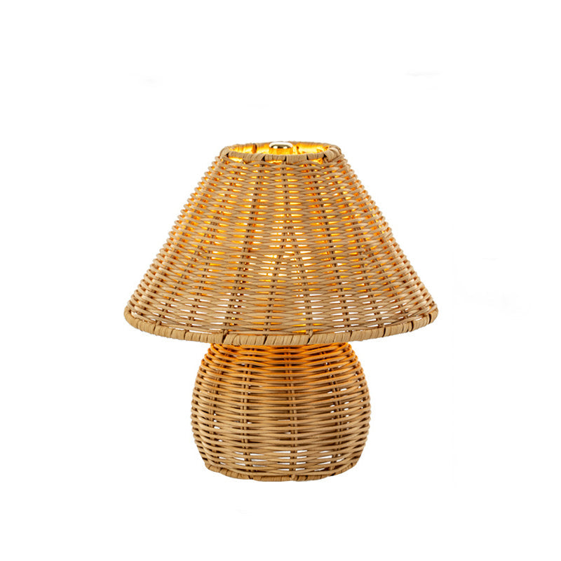 Ball Cone Shape Bamboo Table Lamp