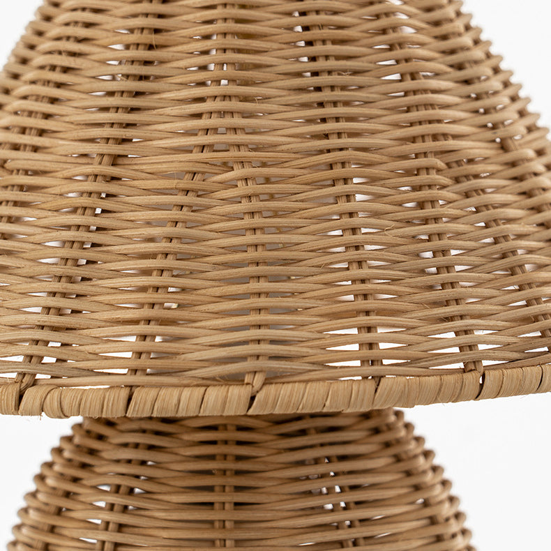 Ball Cone Shape Bamboo Table Lamp